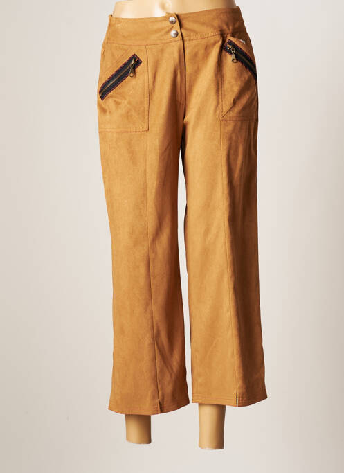 Pantalon trei sferturi maro JUMFIL femeie