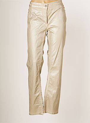 Pantalon slim bej LAUREN VIDAL femeie