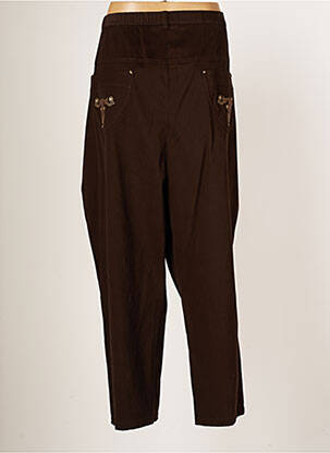 Pantalon drept talie elastică mărime normală maro JUMFIL femeie