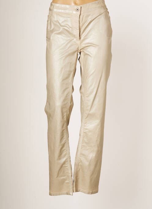 Pantalon slim bej LAUREN VIDAL femeie
