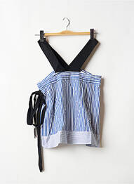 Top guler în v fără mâneci albastru LAAGAM femme