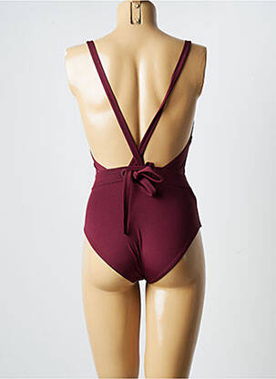 Costum de baie dintr-o singură piesă efect material satinat sutien cu susținere înaltă și burete detașabil violet PRINCESSE TAM-TAM femeie