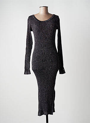 Rochie midi mâneci lungi mâneci lungi negru GUESS femeie