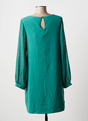 Rochie scurtă croială fluidă mâneci lungi verde VICTORIO & LUCCHINO femeie
