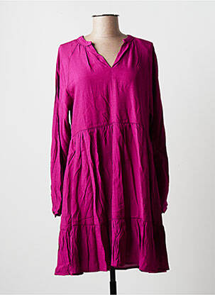 Rochie scurtă croială evazată mâneci lungi violet BONOBO femeie