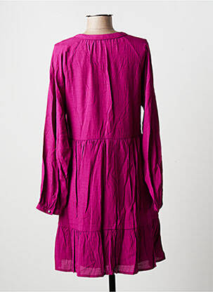 Rochie scurtă croială evazată mâneci lungi violet BONOBO femeie