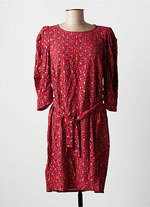 Rochie midi mâneci 3/4 mâneci 3/4 roșu BONOBO femeie
