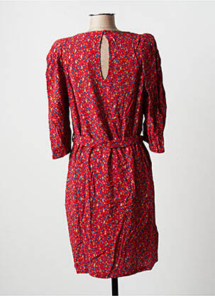 Rochie midi mâneci 3/4 mâneci 3/4 roșu BONOBO femeie