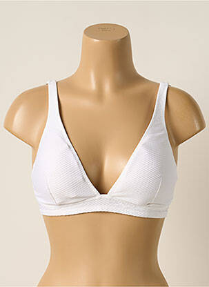 Sutien de costum de baie top triunghiuri top triunghiuri alb PRINCESSE TAM-TAM femeie