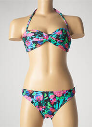 Costum de baie din două piese elasticitate negru SUN PROJECT fată