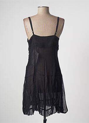Rochie scurtă croială evazată bretele subțiri negru MAIS IL EST OU LE SOLEIL femeie