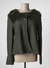 Jachete casual guler rotund verde KOSMIKA femeie