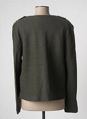 Jachete casual guler rotund verde KOSMIKA femeie