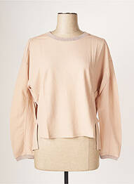 Top guler rotund mâneci lungi bej AMS PURE femme
