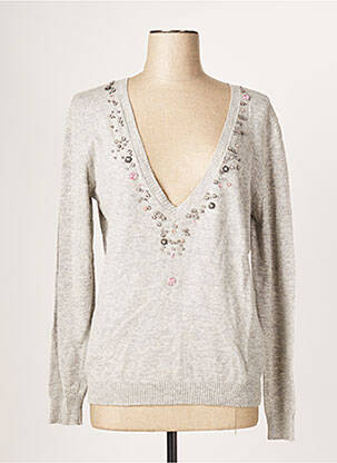 Pulover gri LA PETITE FRANCAISE femeie