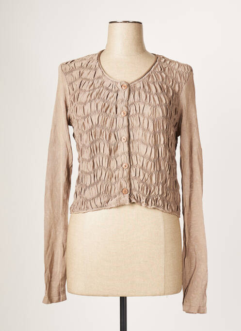 Vestă cu mâneci lungi bej AVENTURES DES TOILES femeie