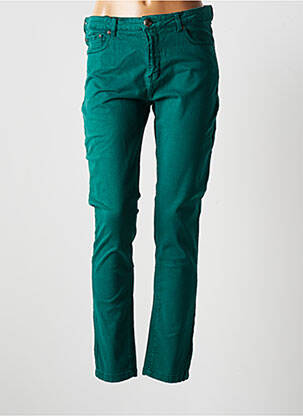 Pantalon slim elasticitate mărime normală verde MENSI COLLEZIONE femeie