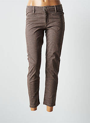 Pantalon 7/8 elasticitate mărime normală maro DENIM STUDIO femeie