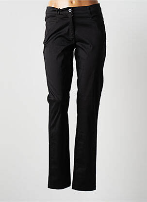 Pantalon slim țesătură poplin mărime normală negru AVENTURES DES TOILES femeie