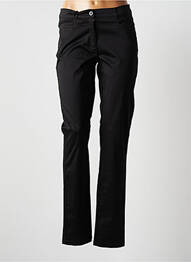 Pantalon slim țesătură poplin mărime normală negru AVENTURES DES TOILES femme