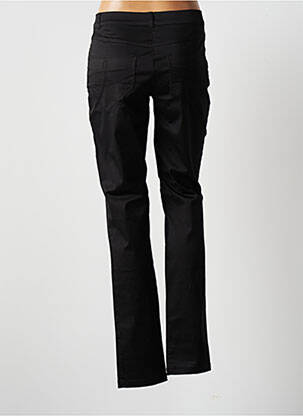 Pantalon slim țesătură poplin mărime normală negru AVENTURES DES TOILES femeie
