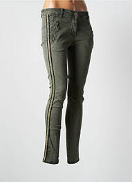 Pantalon slim elasticitate mărime normală verde SO SOON femeie