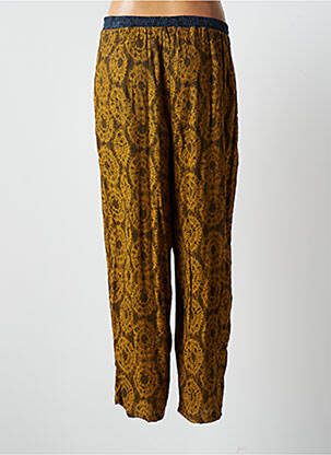 Pantalon larg țesătură crep mărime normală galben #OOTD femeie