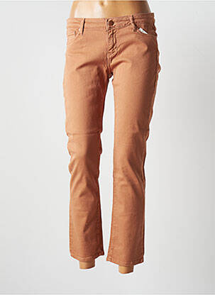 Blugi cu croială slim maro DES PETITS HAUTS femeie