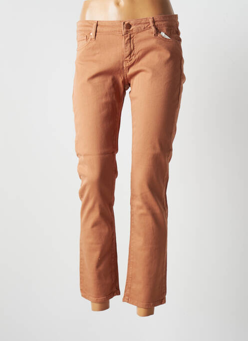 Blugi cu croială slim maro DES PETITS HAUTS femeie