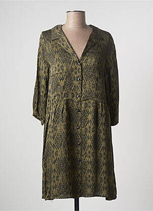 Rochie scurtă croială fluidă mâneci 3/4 verde PAKO LITTO femeie