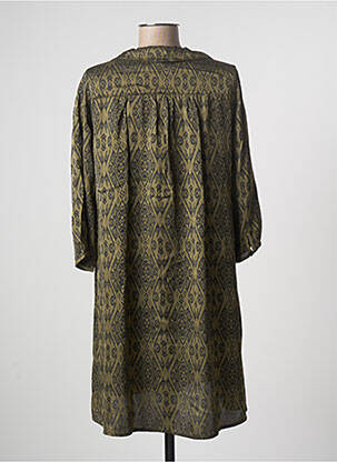 Rochie scurtă croială fluidă mâneci 3/4 verde PAKO LITTO femeie