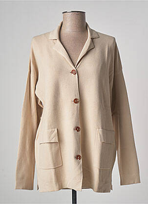 Vestă cu mâneci lungi bej YERSE femeie