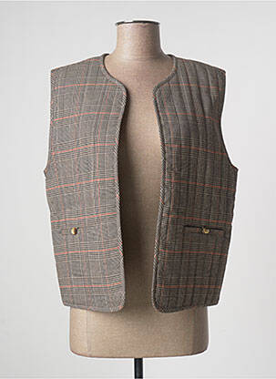 Vestă fără mâneci maro YERSE femeie