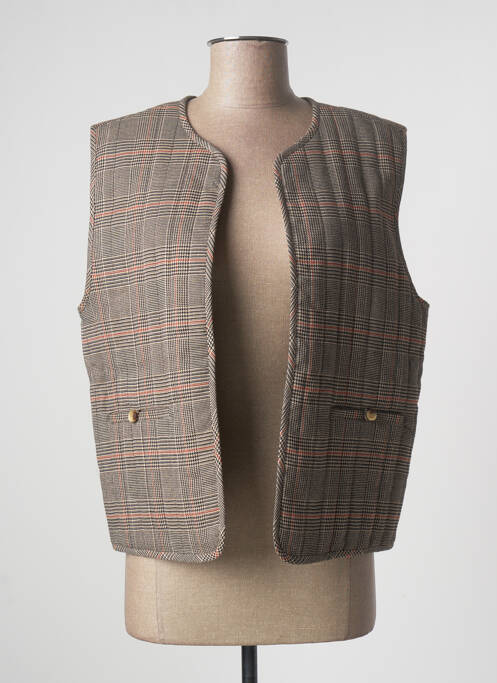 Vestă fără mâneci maro YERSE femeie