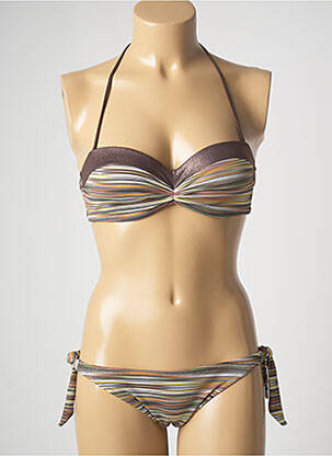 Costum de baie din două piese maro GENIUS femeie