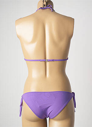 Costum de baie din două piese elasticitate top triunghiuri violet GENIUS femeie