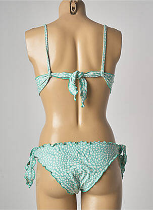 Costum de baie din două piese elasticitate top sutien modelat verde GENIUS femeie