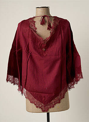 Top guler în v mâneci 3/4 violet BY SOPHIE femeie