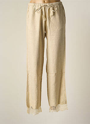 Pantalon drept buzunare bej BY SOPHIE femeie