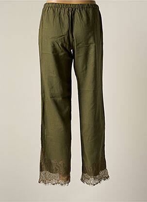 Pantalon drept buzunare verde BY SOPHIE femeie