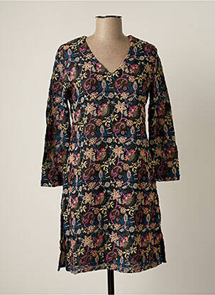 Rochie midi mâneci 3/4 mâneci 3/4 albastru BY SOPHIE femeie