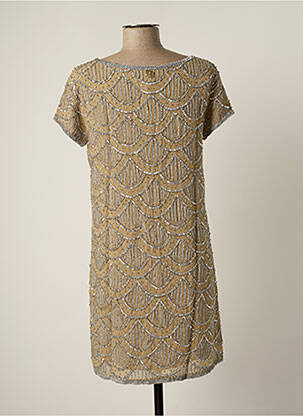 Rochie scurtă mâneci scurte mâneci scurte bej BY SOPHIE femeie