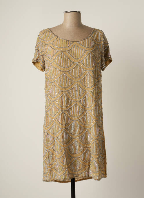Rochie scurtă mâneci scurte mâneci scurte bej BY SOPHIE femme