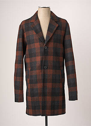 Palton lung maro JACK & JONES bărbat