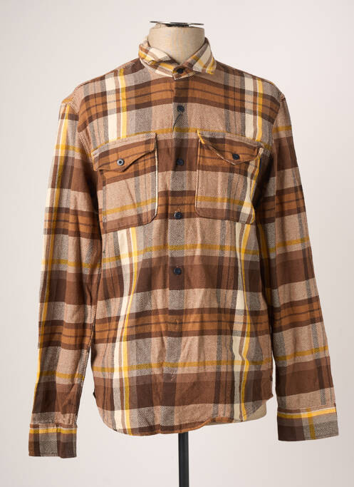 Cămașă cu mâneci lungi maro JACK & JONES bărbat