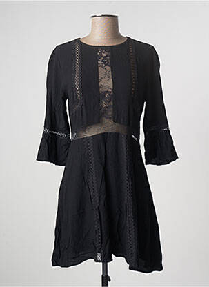 Rochie scurtă mâneci 3/4 mâneci 3/4 negru CALIE femeie
