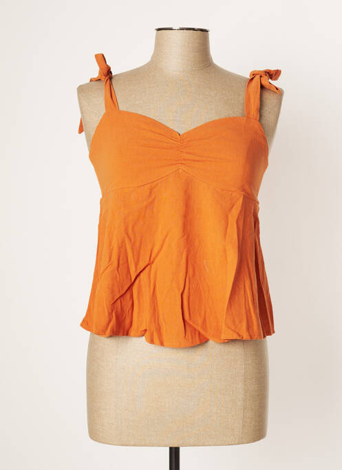 Top mâneci cu bretele ajustabile bretele subțiri portocaliu CALIE femme