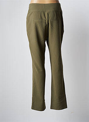 Pantalon drept țesătură crep talie înaltă verde DAMART femeie