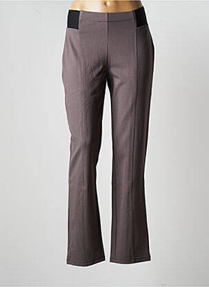 Pantalon slim talie înaltă talie înaltă maro DAMART femeie