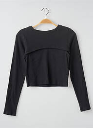 Top elasticitate mâneci lungi negru LIBERTO femeie